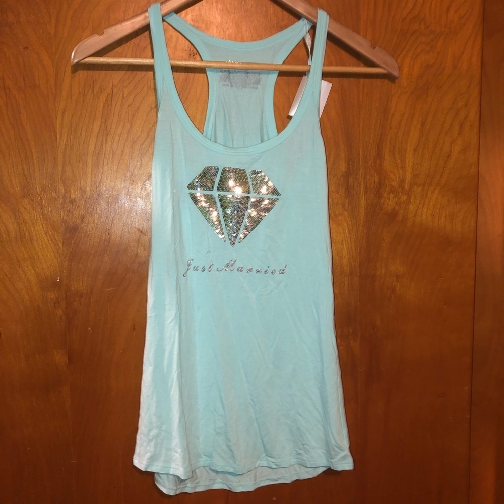 Victoria’s secret just married sequins tank top s